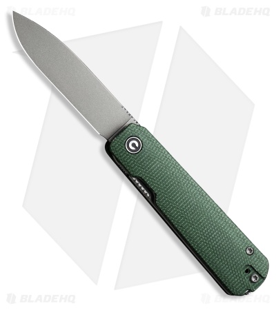 CIVIVI Sendy Liner Lock Knife Green Canvas Micarta (2.8" Gray SW) C21004A-1