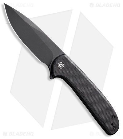 CIVIVI Primitrox Drop Point Liner Lock Knife Black G-10 (3.5" Black SW)