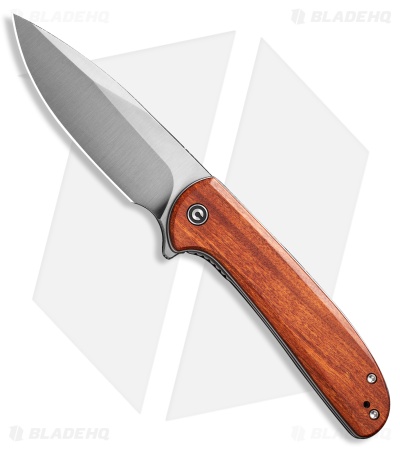CIVIVI Primitrox Drop Point Liner Lock Knife Guibourtia Wood (3.5" Satin)