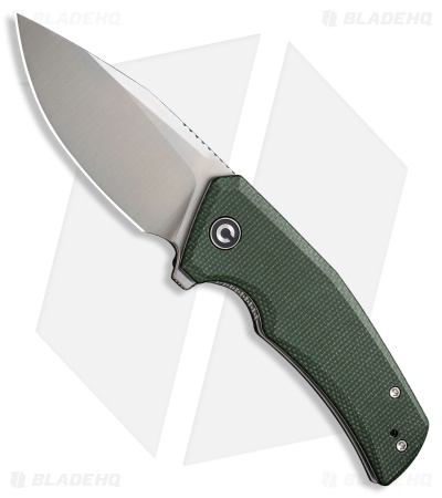 CIVIVI Regulatron Liner Lock Knife Green Canvas Micarta (2.9" Satin) C23006-2