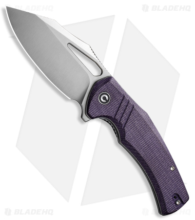 CIVIVI BullTusk Liner Lock Knife Purple Micarta (3.5" Satin) C23017-3