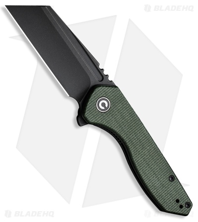 CIVIVI ExOne Liner Lock Knife Green Canvas Micarta (2.9" Black SW) C23036-3