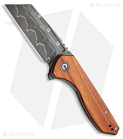CIVIVI ExOne Liner Lock Knife Guibourtia Wood (2.9" Damascus) C23036-DS1