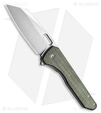 CIVIVI Nugz Liner Lock Knife Green Canvas Micarta (3.2" Satin 14C28N)