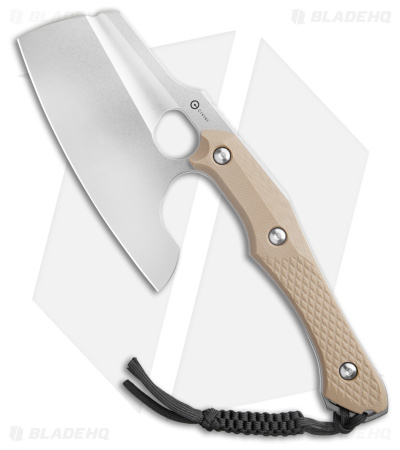 CIVIVI Aratra D2 Fixed Blade Knife Tan G-10 (7.32" Stonewash)