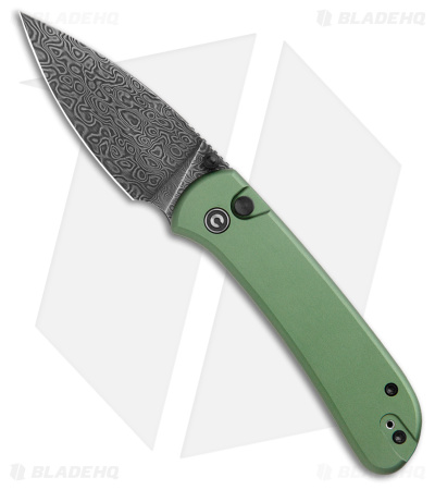 CIVIVI Qubit  Button Lock Knife Green Aluminum (2.98