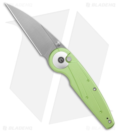 CIVIVI Starflare Button Lock Knife Lime Green Aluminum (3.3" Satin)