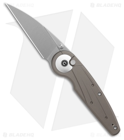 CIVIVI Starflare Wharncliffe Button Lock Knife Gray Aluminum (3.3" Satin)