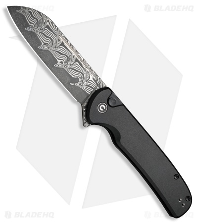 CIVIVI Chevalier II Button Lock Knife Black Aluminum (3.4