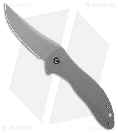 CIVIVI Synergy4 Trailing Point Knife Gray G-10 (3.94" Satin) C21018A-2