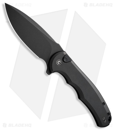 CIVIVI Praxis Flipper Button Lock Knife Black Aluminum (3.7
