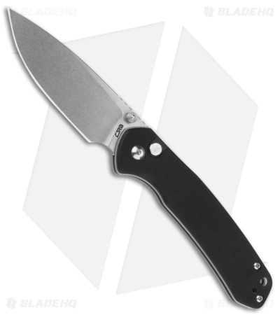 CJRB Pyrite Button Lock Knife Black G-10 (3.1" Stonewash AR-RPM9)