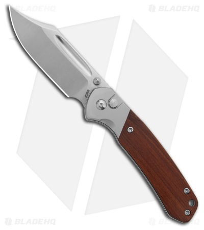 CJRB Cutlery Pyrite Bowie Button Lock Knife Rosewood (3.1