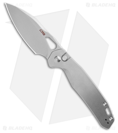CJRB Frack Button Lock Knife SS (3.9" Stonewash AR-RPM9)