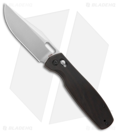 CJRB Prado Crossbar Lock Knife Ebony Wood (3.75" Polished AR-RPM9)