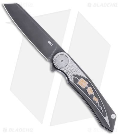 CRKT Fortuitous MagnaCut Liner Lock Knife Black Titanium w/Inlay (3.5