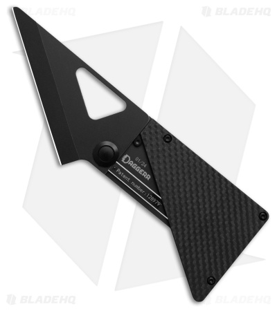Daggerr Knives Card Knife Carbon Fiber/ Black Titanium  (3.3" Black)