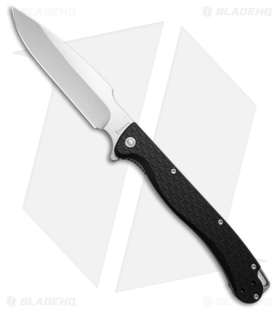 Daggerr Knives Harpoon Liner Lock Knife Black FRN (5" Stonewash)