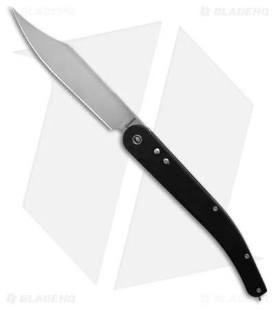 Daggerr Knives Navaja Clasico Button Lock Knife Black G-10 (5.6" Satin VG10)