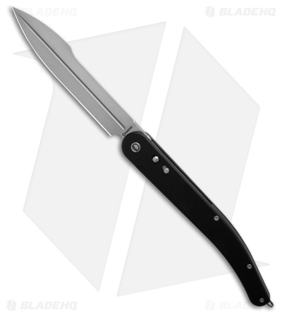Daggerr Knives Navaja De Combate Button Lock Knife Black G-10 (5.6" Satin VG10)