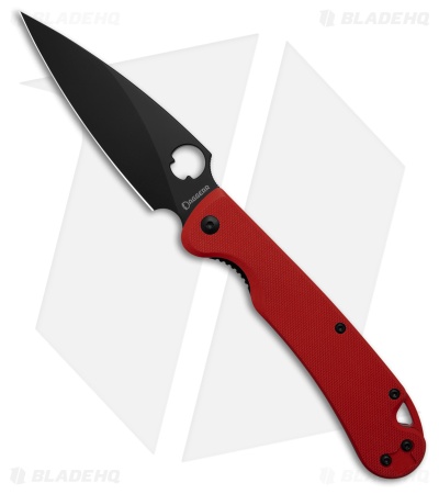 Daggerr Knives Zhalo Liner Lock Knife Red G-10 (3.9" DLC D2)