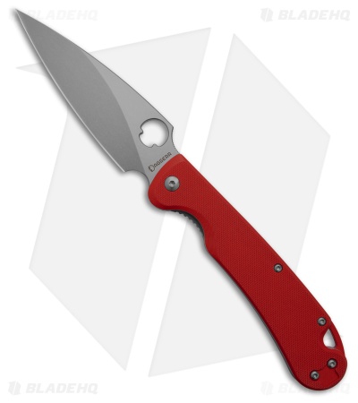 Daggerr Knives Zhalo Liner Lock Knife Red G-10 (3.9" Stonewash D2)