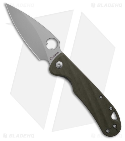 Daggerr Knives Zhalo Mini Liner Lock Knife Olive G-10 (3.5" Bead Blast VG10)