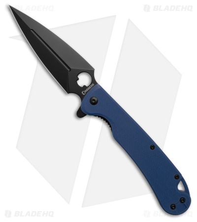 Daggerr Knives Arrow Liner Lock Flipper Knife Dark Blue G-10 (3.9" DLC D2)