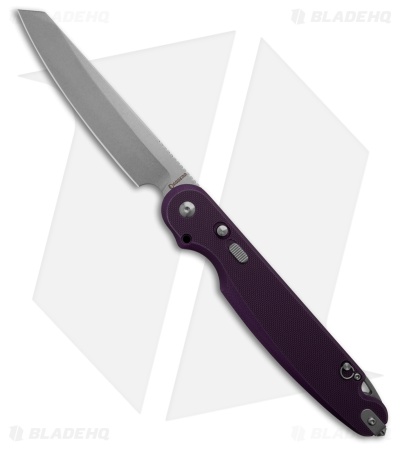 Daggerr Knives Anaconda Button Lock Knife Purple G-10 (4.75" Stonewash)