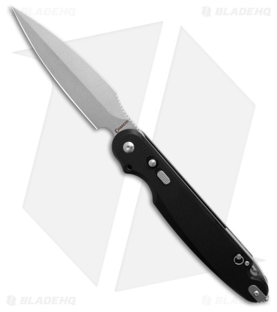 Daggerr Knives Nestor Button Liner Lock Knife Black G-10 (4.75" Stonewash)