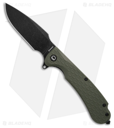 Daggerr Knives Fielder Liner Lock Knife Olive Drab Green FRN (3.5" BW) FDFRNOLBW