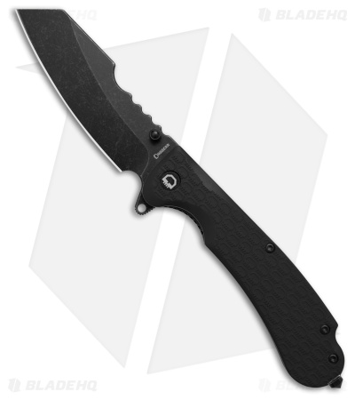 Daggerr Knives Rhino Liner Lock Knife  Black FRN (3.5" Black SW) RNFRNBKBW