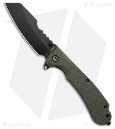 Daggerr Knives Rhino Liner Lock Knife Olive Green FRN (3.5" Black  SW)RNFRNOLBW