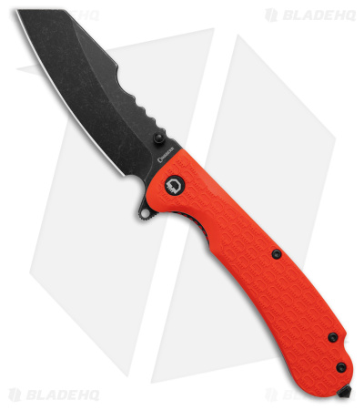 Daggerr Knives Rhino Liner Lock Knife Orange FRN (3.5" Black SW) RNFRNRNGBW