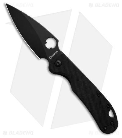 Daggerr Knives Zhalo Mini Liner Lock Knife Black G-10 (3.5" Black)