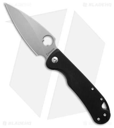 Daggerr Knives Zhalo Mini Liner Lock Knife Black G-10 (3.5" Stonewash)