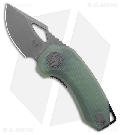 Damned Designs Djinn Liner Lock Knife Jade G-10 (2" SW) 14c28n