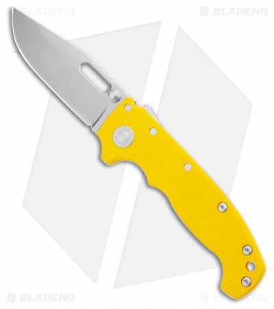Demko Knives MG AD20S Clip Point Shark-Lock Knife Yellow #2 G-10 (3.75" SW)