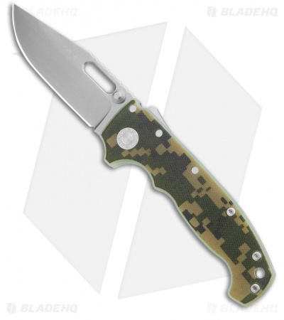 Demko Knives MG AD20S Clip Point Shark-Lock Knife Camo #2 G-10 (3.75" Stonewash)