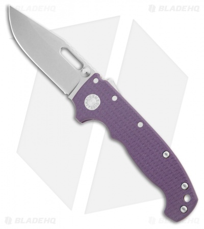 Demko Knives MG AD20S Clip Point Shark-Lock Knife Purple G-10 (3.75" Stonewash)