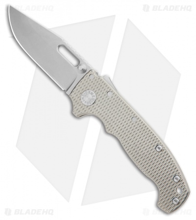 Demko Knives MG AD20S Clip Point Shark-Lock Knife Textured Titanium (3.75" SW)