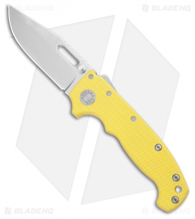 Demko Knives MG AD20S Clip Point Shark-Lock Knife Yellow #1 G-10 (3.75" SW)
