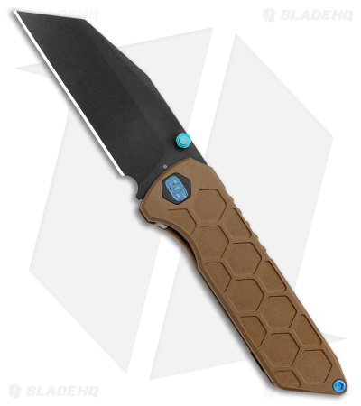 EOS Micro Surgeon Frame Lock Knife Bronze Hex Ti (3.25" Black CTS-XHP)