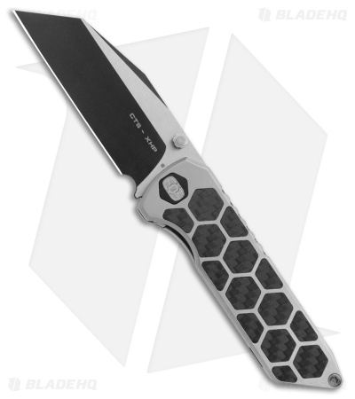 EOS Micro Surgeon Frame Lock Knife Satin Ti/Carbon Fiber (3.25" TT CTS XHP)