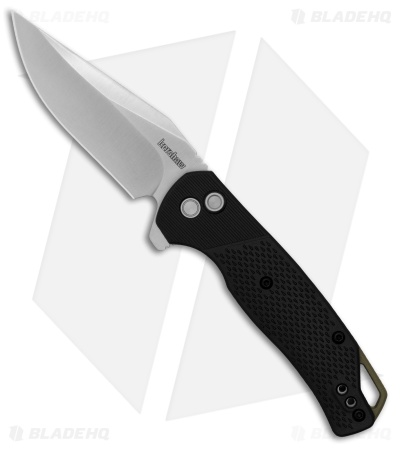 Kershaw Runoff Button Lock Knife Black GFN (3.1" Stonewash) 1429