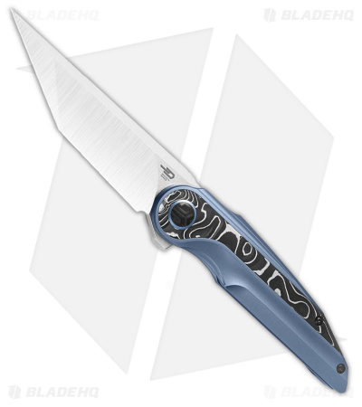 Bestech Knives Blind Fury Tanto Ti/Silver CF Inlay (3.6" SW/Satin) BT2303A
