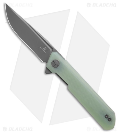 Bestech Knives Dundee Liner Lock MagnaCut Knife Jade G-10 (3.5" Gray PVD)