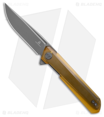 Bestech Knives Dundee Liner Lock MagnaCut Knife Ultem (3.5" Gray PVD)