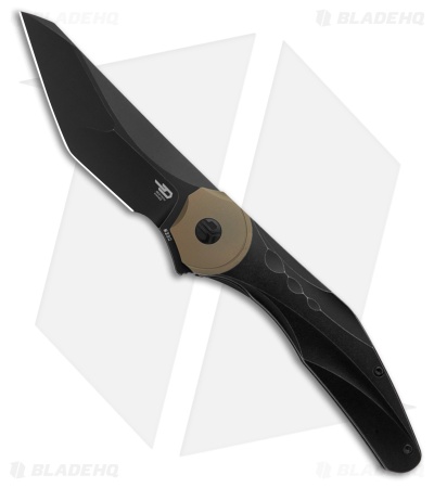Bestech Knives Excentric Frame Lock Knife Black SW Titanium (3.9" Black SW)