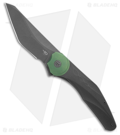 Bestech Knives Excentric Frame Lock Knife Dark BB + SW Ti (3.9" Dark BB/SW)